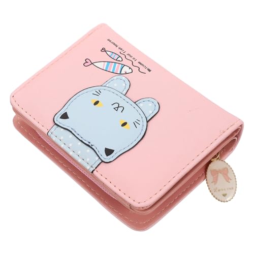 Porte-monnaie chat en PU SOIMISS | Lot de 3 portefeuilles mignons à glissière pour femmes