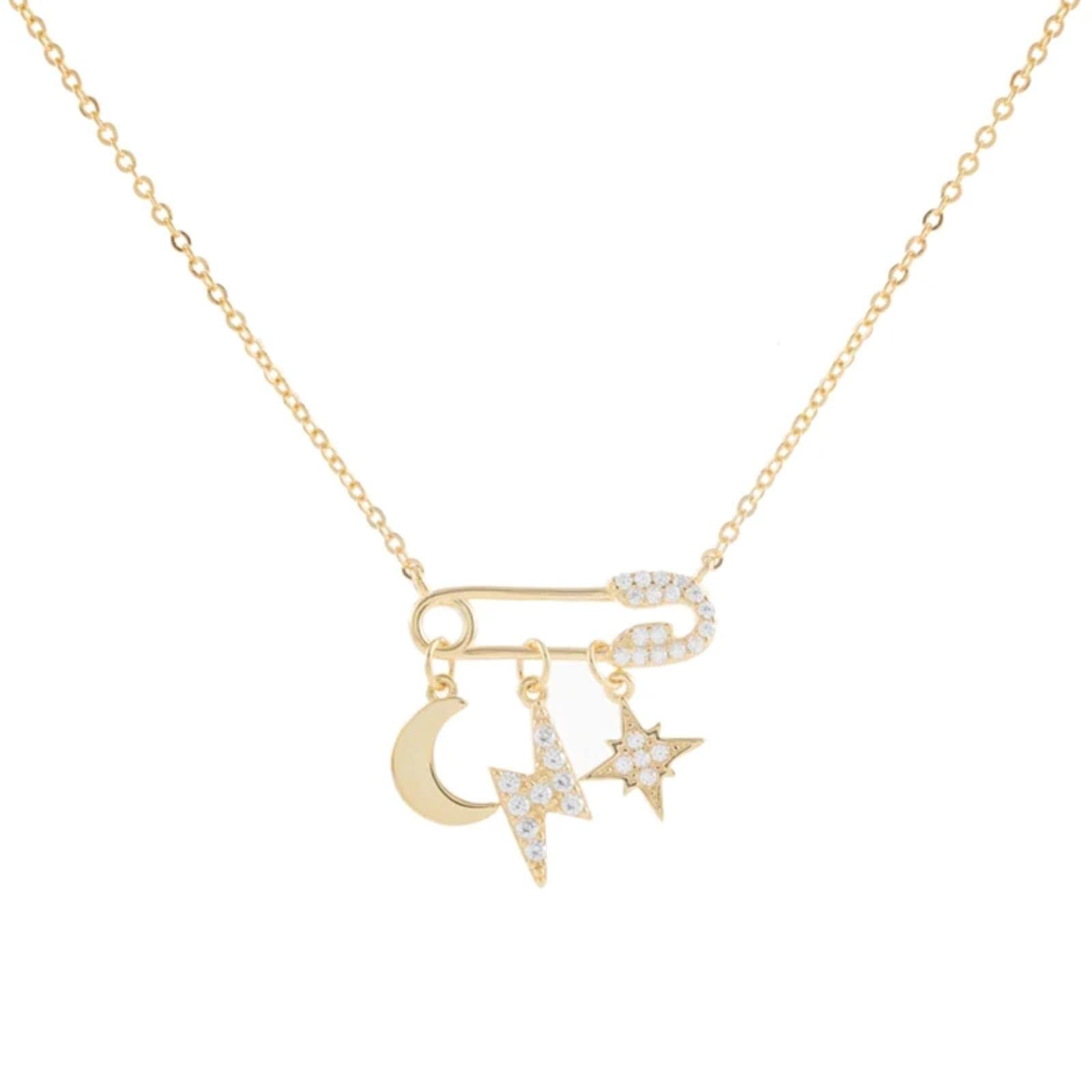 Collar De Cadena De Eslabones Dorados De Estrellas De La Realeza, Nueva Joyería Cósmica Fina, Regalo Vintage De Plata De Ley 925 para Mujeres