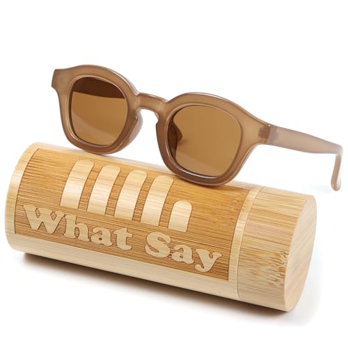 [What Say] FASHION EFg t[ J[Y TOX ɒBዾ UV400 Y fB[X P[X ws001 (uE/~L[x[W)