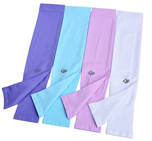 HOPESHINE Arm Sleeves UV Sun Protection Cooling UPF 50+ 4-Pairs for Men Women Cycling, Golf, Outdoor Sports - Main Image