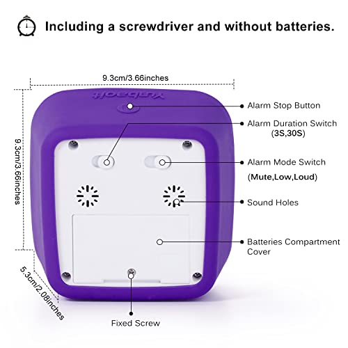 Yunbaoit Upgraded Visual Timer With Protective Case, 60 Minute Silent Countdown Timer For Kids And Adults(Purple) #TOP3