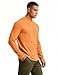 IVOVFANZY Men Turtle Neck Shirts Long Sleeve T-Shirts Casual Basic Knitted Undershirt(Orange, M)