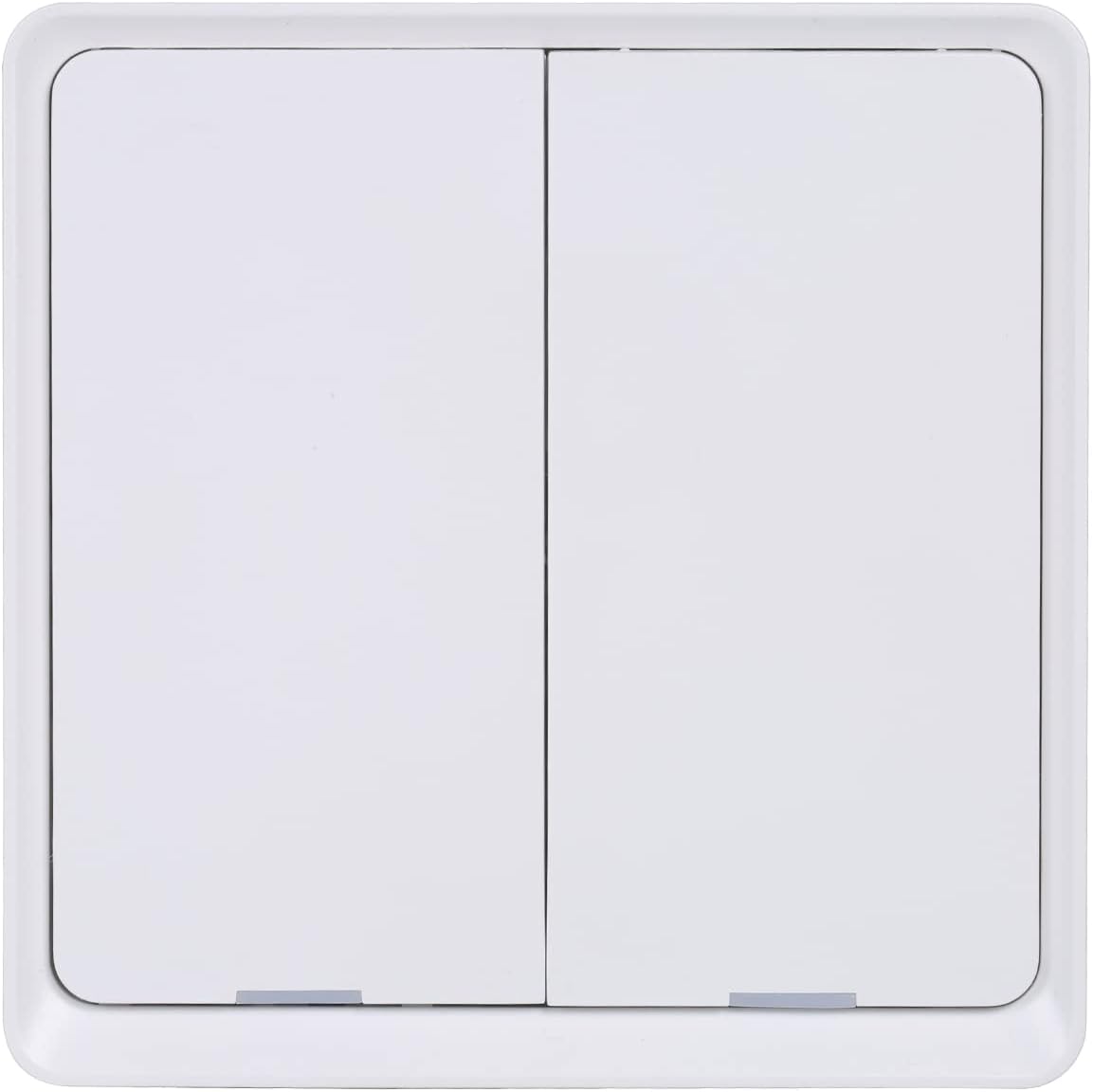 HEIMAO scene button, 2 Gang Smart Light Switch 2.4Ghz Light Switch Compatible with and Home with Schedule Timer Single-Pole