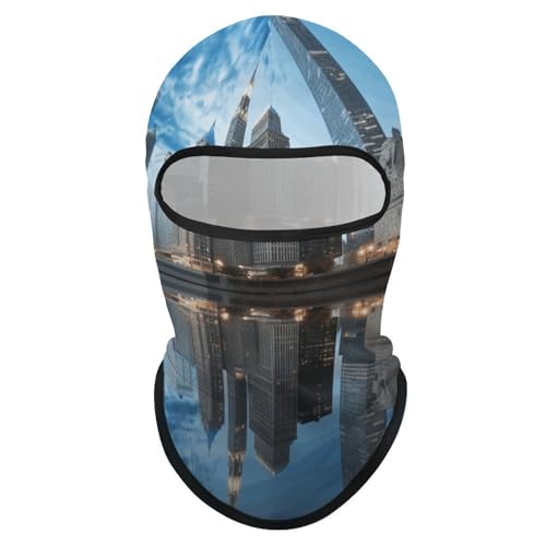 Balaclava para Hombres Máscara de Esquí Chicago Reflejada para Invierno con Cubreboca para Ciclismo miniatura 1