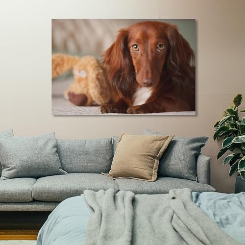 Toile teckel cadeau idéal pour passionné de chiens et déco - 7