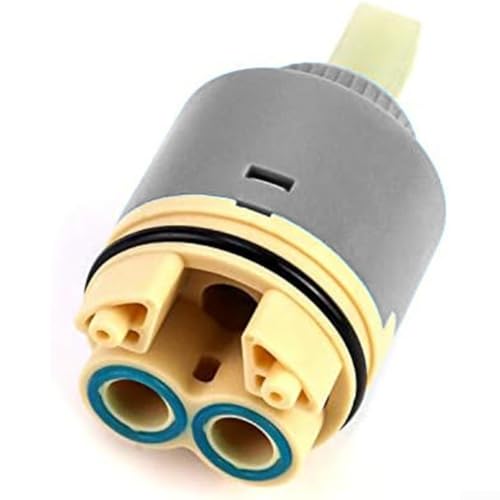 Cartouche de rechange en porcelaine pour robinet chaud et froid de 40 mm avec contrôle du débit d'eau lisse pour robinets d'évier de cuisine et de salle de bain (noyau de valve)