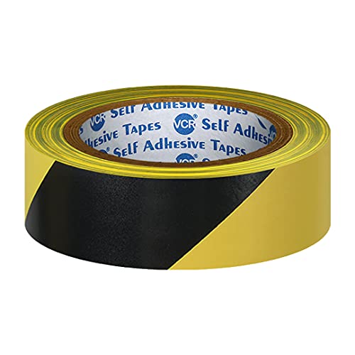 VCR Black & Yellow Floor Marking Tape - 18 Meters in Length ...
