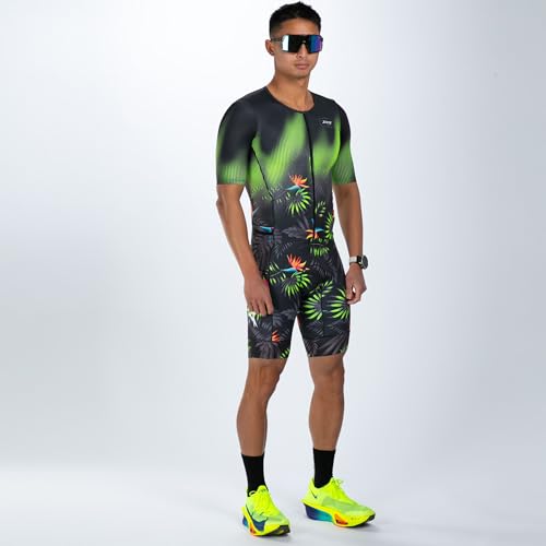 Zoot Traje de corrida masculino LTD Tri Aero Fz, manga curta, aerodinâmico, ciclismo, corrida, nataç