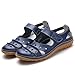 OKGD Madre Donne Donne Femmina Signore Genuine Pelle Cuoio Scarpe Bianche Sandali Gancio Gancio Estate Beach Beach Hollow Soft-Blue,37
