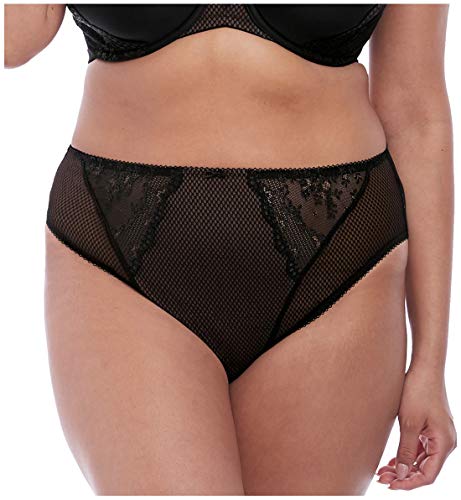 Elomi Women's Charley Waist High Cut Leg Brief, Black, XL