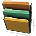 Deflecto Office DocuPocket DEF73602RT, Wall File Organizer, Stackable, Letter Size, Smoke, Set of 3, 13