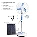 Cowin Solar Fan - 16'' Blade LED Light Fan, 15W Solar Panel, USB Port, Outlet Converter