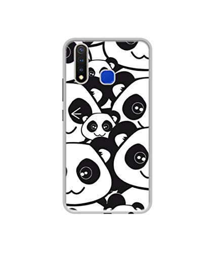 Image of Amazon Brand - Solimo Designer Panda Texture UV Printed Soft Back Case Mobile Cover for Vivo U20
