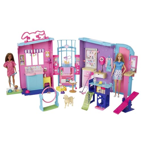 Muñecas, Toy Barbie Set de Juego Cuidado de Mascotas para niñas de 3 años en adelante