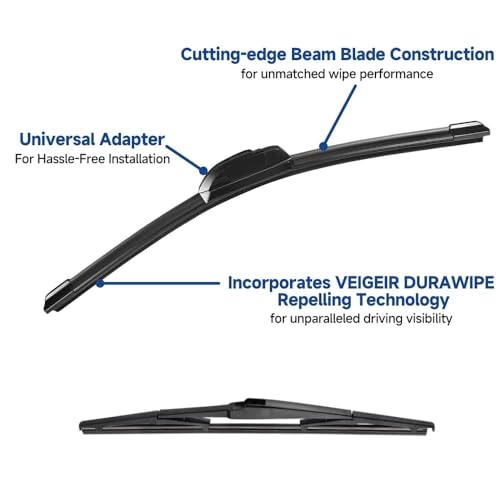 3 Pack Windshield Wiper Blades Compatible With 2010-2015 Lexus RX350 RX450h RX 350 450h Original Factory Quality Front Rear Wipers Blade Set for My Car - 26" 22" 16" by VEIGEIR - Image 2