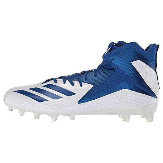 adidas Men's Freak X Carbon Mid Football Shoe, White/Collegiate Royal/Collegiate Royal, 18 M US