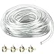 PVC Schlauch 5m, Benzinschlauch 8mm x 11mm mit 4 Schlauchschellen für Wasserschlauch Luftschlauch Ölschlauch Kraftstoffschlauch Benzinschlauch - Transparent