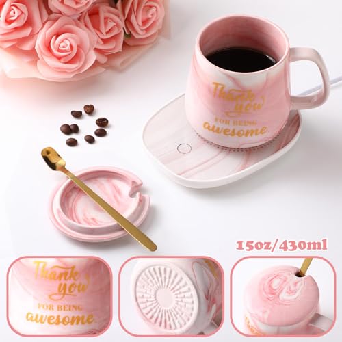 Set calentador de café con taza estilo Thank You miniatura 2