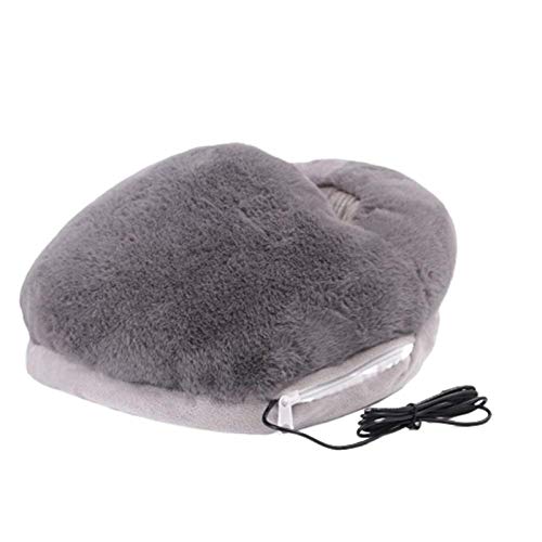 Chauffe-pieds électrique USB en peluche supérieure avec semelle isolante