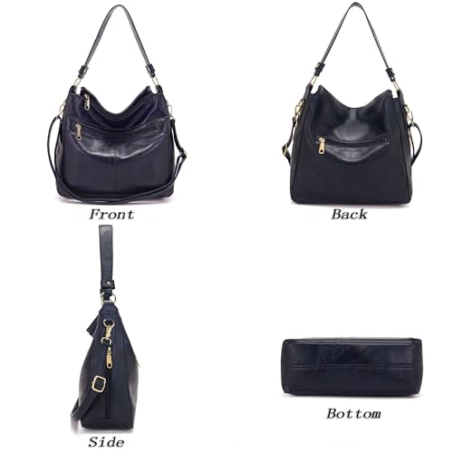 Image of Qiyuer Purses for Women 4PCS Handbags and Wallet Set Large Hobo Bag | Vegan Leather,Daily Commuting,Crossbody /Shoulder Bags,Multi card slot wallet