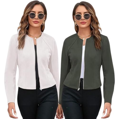 Image of GRECIILOOKS Women Poly Lycra Standard Length Oversized Jacket Korean Style Casual Outerwear | Streetwear Party Jacket with Trendy Loose Fit (Available in Plus Size)