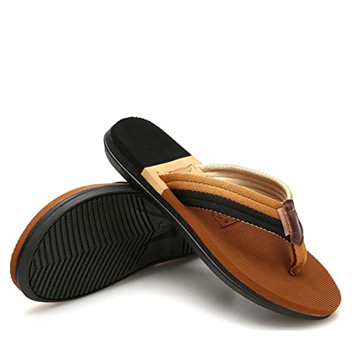 ETZRYSYB Sandalias ligeras de verano para hombre, sandalias para el hogar, para interiores y habitaciones, Brown, 44 EU