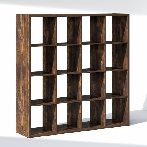 Image of Furinno Cubic Extra Thick 16-Cube Closet Organizers and Storage, Amber Pine | 14.6 x 58 x 58 in, Open Shelf Closet Storage, Closet Organizer, for Wardrobe, Bedroom, Living Room
