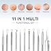 6 Pcs Blackhead Remover Tools,Blackhead Extractor,Pimple Popper Tool Kit for Blackhead, Whitehead, Acne, Zit, Comdone, Pores, Fat Granules, Blemishs on Nose, Face & Ear