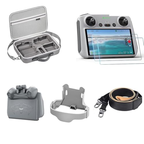 DJI Mini 4 Pro Kit Accessoires - Sac de Rangement, Supports Hélices, Pare-Soleil, Héliport, Lanière coulissante pour cou et Verre Trempé
