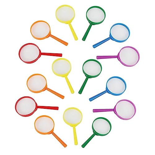 Ipetboom 15Pcs Boy Girl Handheld Magnifying Glasses Portable Optical Magnifiers for Reading and Exploration Colorful Toys for Boys and Girls Party Favors