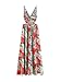 Floerns Women Sexy Sleeveless V-Neck Split Summer Beach Floral Print Maxi Dress Multicolor S