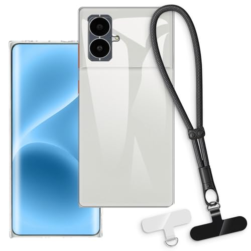 OAGELIM 2-in-1�ی�P�[�X�ƃ��X�g�X�g���b�v MOONDROP MIAD01 5G �Ƃ̌݊������� ���O���\�ȃ��j���[�h�t���d�b�J�o�[�A����~�ߕ����h�~�O���b�v�n���h�� (�N���A + �u���b�N)