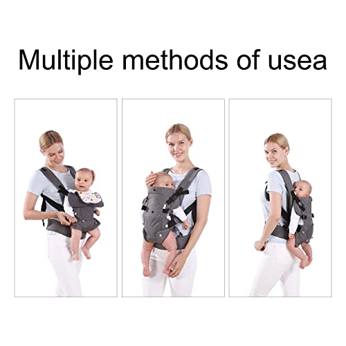 Baby Carrier Newborn Sling, Infants Soft Carriers for Toddlers Sling Wrap Front and Back, Ergonomic Design 4 in 1 Multi-Functional Breathable Adjustable Hug Strap for babies7-45lbs(3-48 Months)