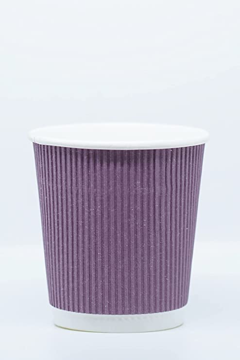Dispoplanet 100% Natural Biodegradable Ripple Paper Cup 200ml for Hot ...
