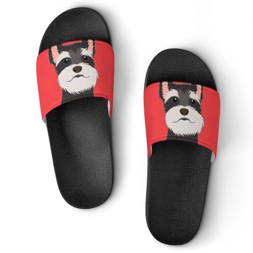 Pantoufles de bain antidérapantes avec claquettes femme chien au design ergonomique et souple