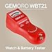 Watch & Battery Tester Analyzer by GEMORO | Professional Quartz Movement Diagnosis Without Opening Case | Tests Silver Oxide, Alkaline, Lithium Batteries