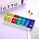 2 Stück Tablettenbox 7 Tage Medikamentenbox 7 Tage, Pillendose 7 Tage Tabletten Organizer Tablettenteiler, Tablettenbox 7 Tage Klein Pillenbox, Wochenbox Tablettendose, Leicht Zu Öffnen