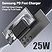 Samsung USB-C Super Fast Charging Power Adapter,25W PD Charger Block for Samsung Galaxy S25 Ultra/S25/S25+/S24 Ultra/S24/S24+/S23 Ultra/S23/S23+/S22/S22 Ultra/S22+/Note 20/S20/S21/S10, Tab S8(2 Pack)