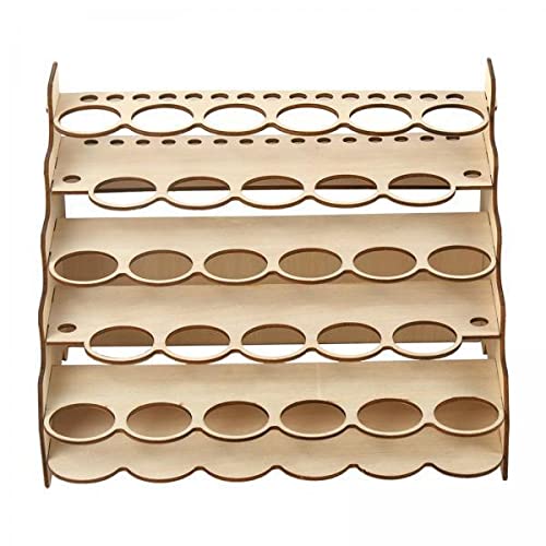 HEAVENGLOW 2xModule Paint Pigment Bottle Rack Epoxy Tool Multi-Layer Wooden Stand Holder 28 holes 35mm A | Models & Kits-image-31