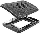 Mount-It! Adjustable Footrest with Massaging Bead | Adjustable Height and Tilt Office Foot Rest Stool for Under Desk Support | 5 Height Settings, 3 Tilt Settings | Black