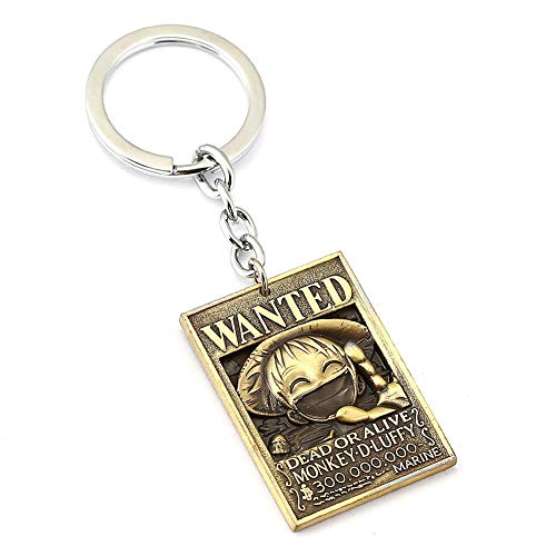 SGOT One Piece Porte-clés en métal Monkey D. Luffy Roronoa Zoro Nami Convient pour les enfants et les amateurs d'anime (Luffy) Cover
