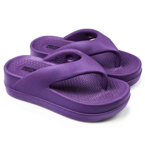 Image of DOCTOR EXTRA SOFT Women's EVA Flip Flop Slippers| Lightweight Comfortable Sandals| Thick Sole Cushion Slip-On, Waterproof Cloud Soft Platform Thong for Summer Beach, Pool & Indoor Outdoor Wear D-557