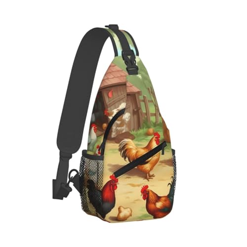 Mochila tipo sling negra para senderismo y viaje miniatura 1