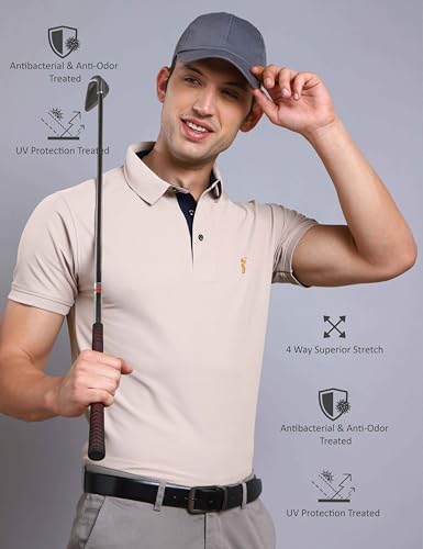 Image of STELLERS Men's Premium Regular Fit Polo T-Shirt's |Feather Touch Feel | Odour Resistant| Anti-Static| Wrinkle Free | Quick Dry | Stretchable | Lightweight | Sweat-Proof