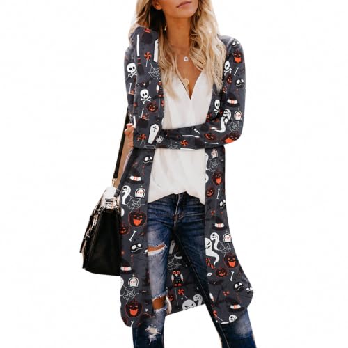 Image of Womens Leopard Print Cardigan Lightweight Long Sleeve Open Front Fall Cardigans S-XXL