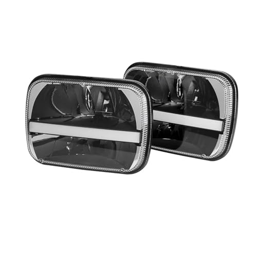 Phares LED 7x6 anti-éblouissement feux de croisement et route pour Jeep Cherokee XJ