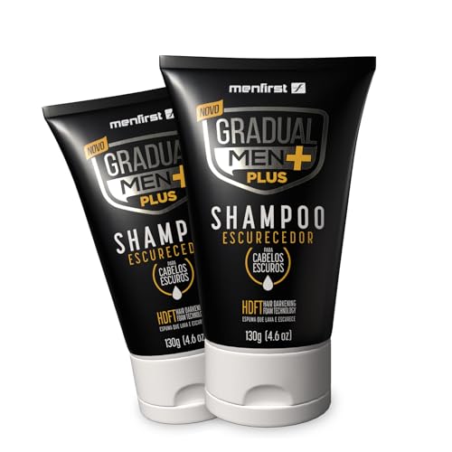 2 x Shampoo Escurecedor de Cabelo Gradual Men PLUS + Potente + Rápido + Escuro