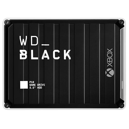 WD_BLACK P10 5TB Game Drive for Xbox One for On-The-Go Access To Your Xbox Game library