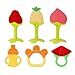 SLotic Baby Teething Toys 6 Pack - Silicone Natural Organic Freezer Safe Teethers for Newborn Infant, Soft & Textured - Babies Shower Gift