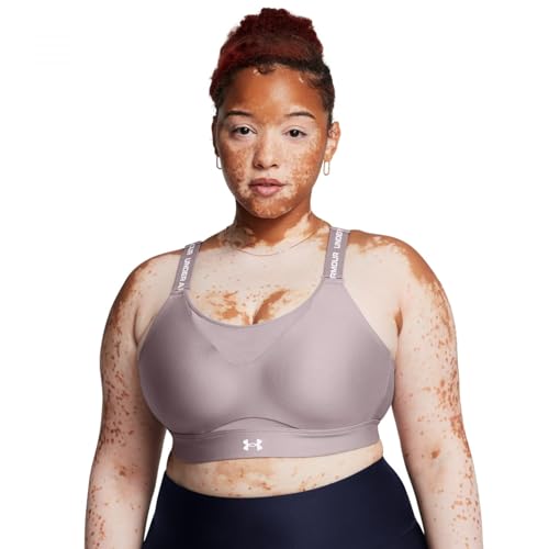 Under Armour Womens Infinity High Impact Sports Bra, (016) Tetra Gray / / White, X-Large A-C3
